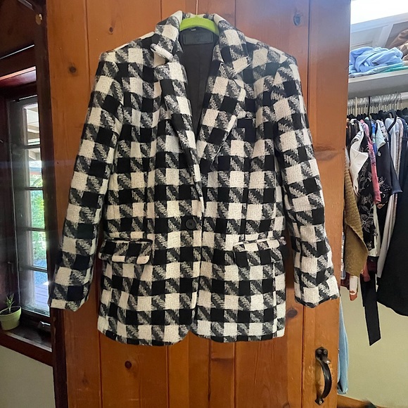 BLANK NYC Plaid Blazer Coat - Picture 2 of 4